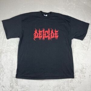 Vintage Y2K Deicide T Shirt Men 2XL Logo Band Obituary Napalm Death Morbid Angel